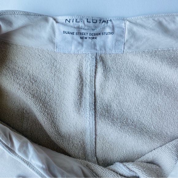 Nili Lotan Kiki Cream Wide Leg French Terrycloth Sweatpants Size Small (S) - Picture 4 of 11